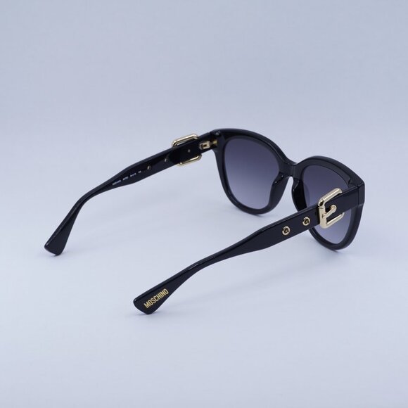 Moschino MOS143/S 0807 9O Square Sunglasses - Black/Grey